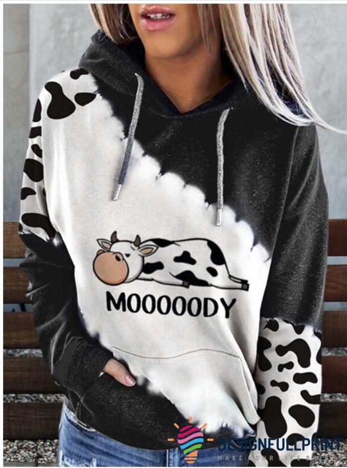 Boo Cows Dairy Cattle Hoodie Ln