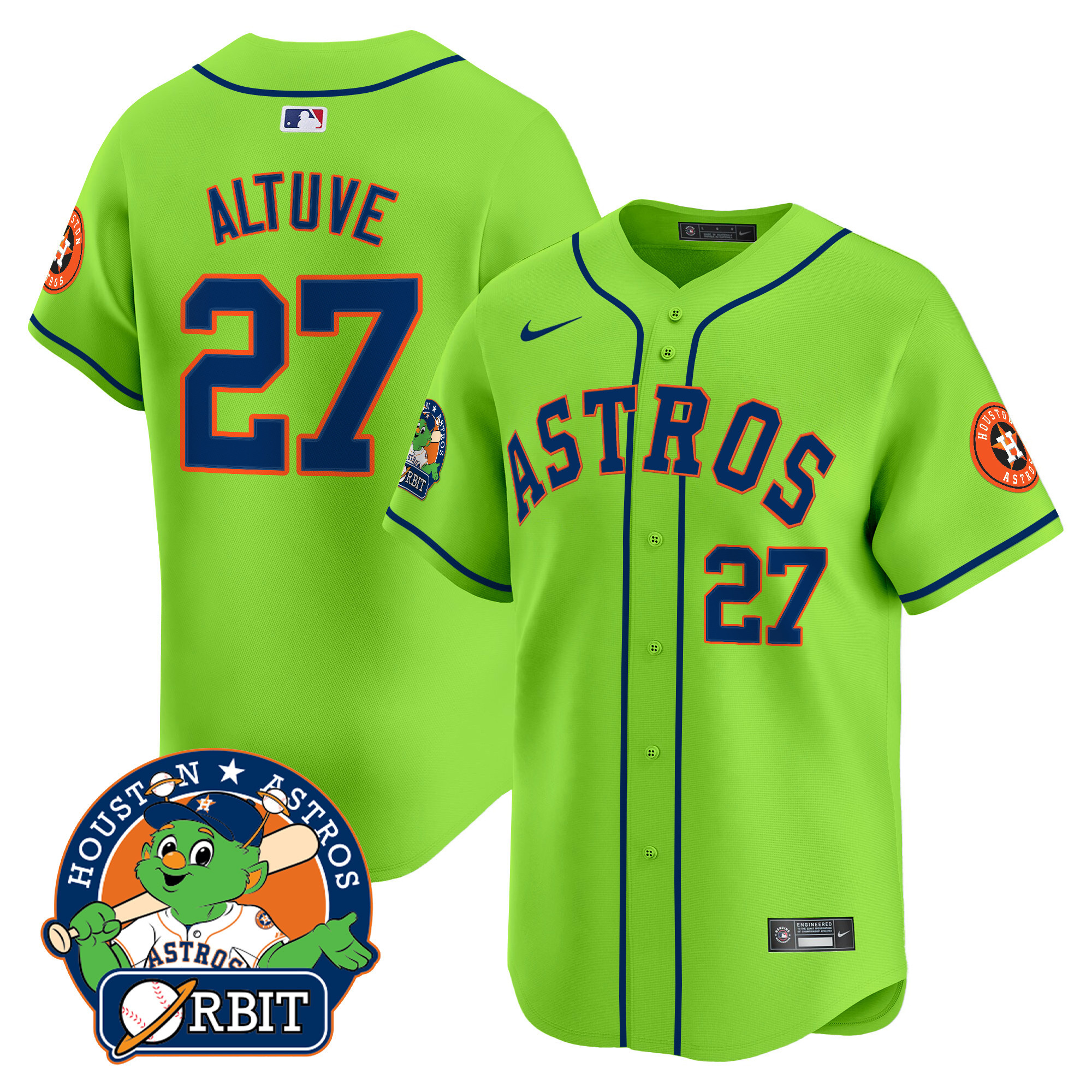 Youth’S Astros Orbit Patch Vapor Premier Limited Jersey V2 – All Stitched