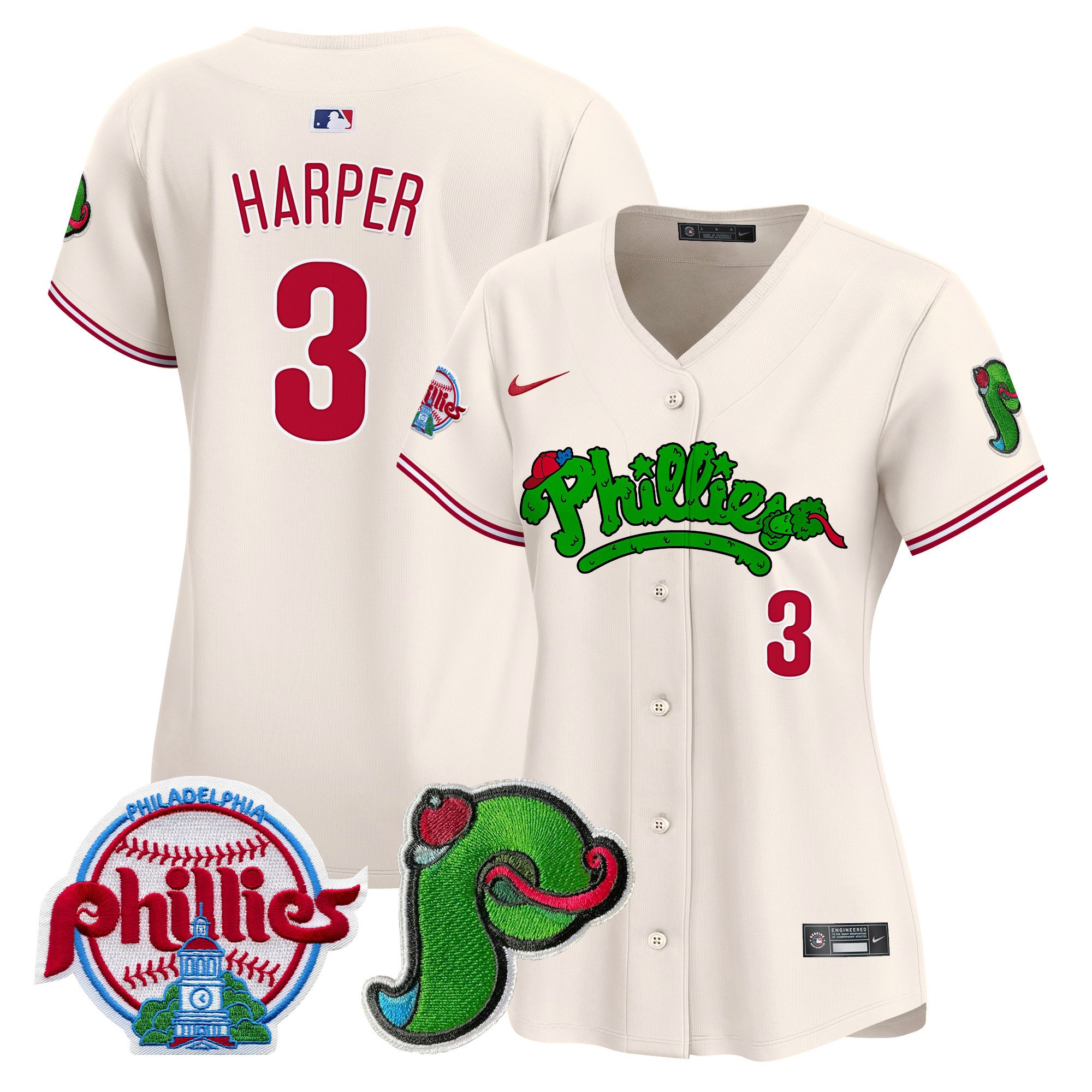 Women’S Phillies Phanatic Patch Vapor Premier Limited Jersey V4 – All Stitched