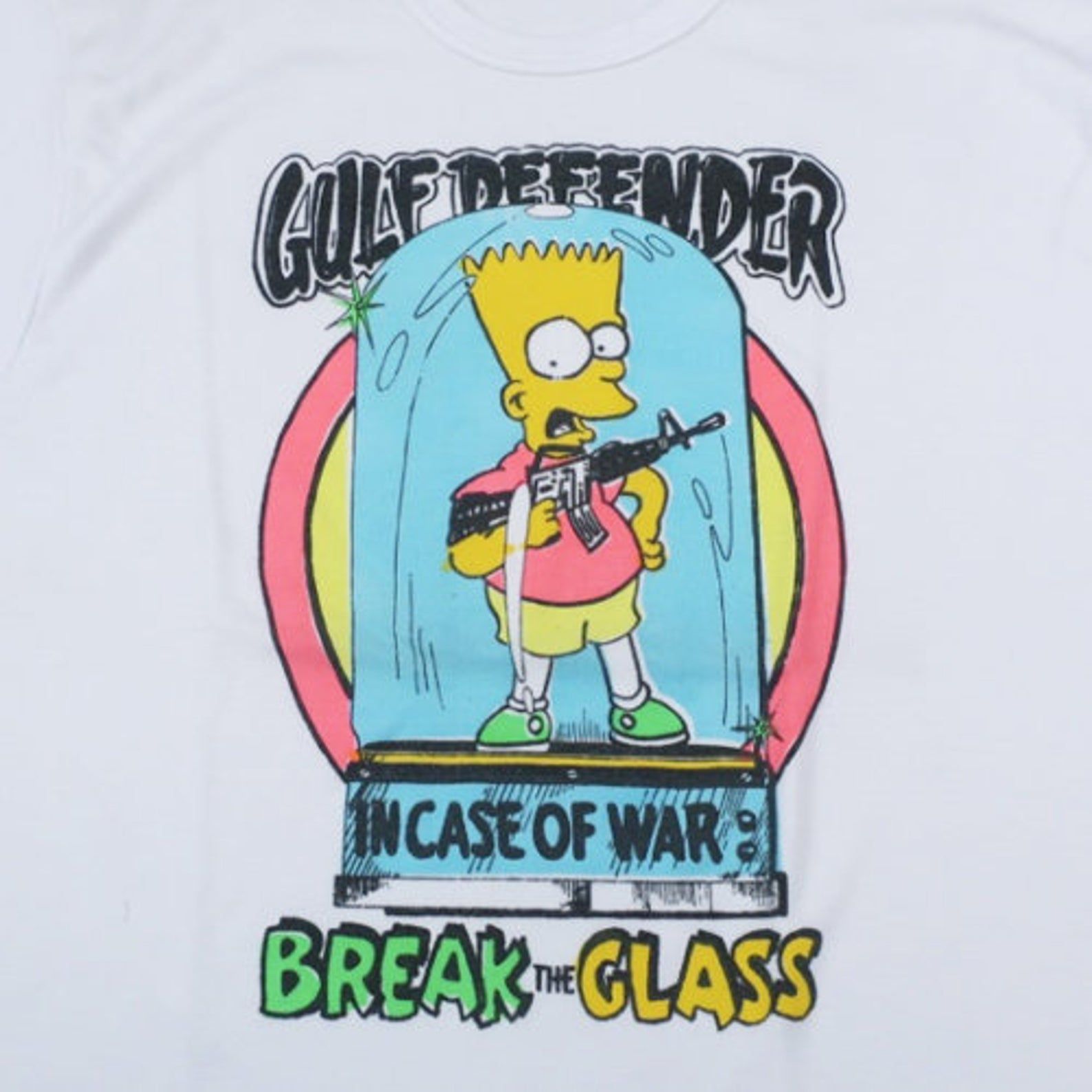 Vintage Bart Simpson Gulf Defender T-Shirt 90S The Simpsons War