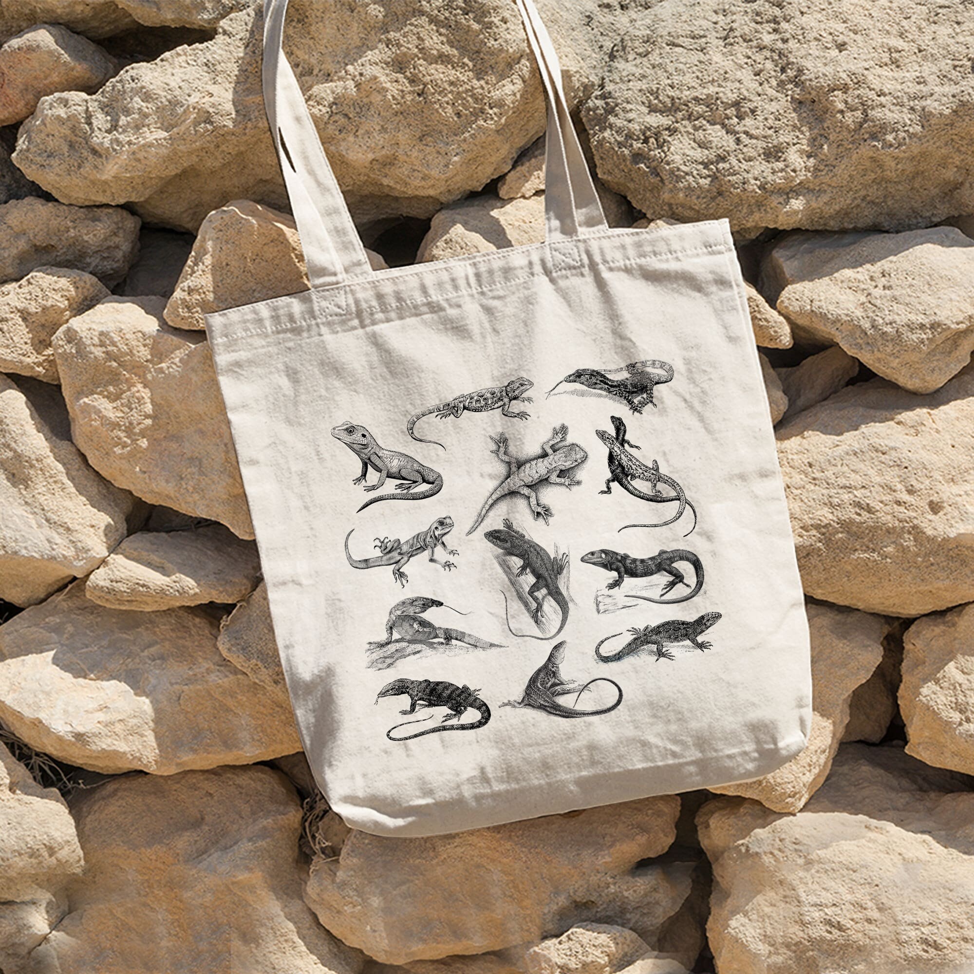 Lizard Cotton Tote Bag, Lizard Tote Bag, Lizard Bag, Design By Miumaxgift, Wildlife Bag, Cotton Tote Bag, Eco-Friendly Tote Bag, Gecko Bag