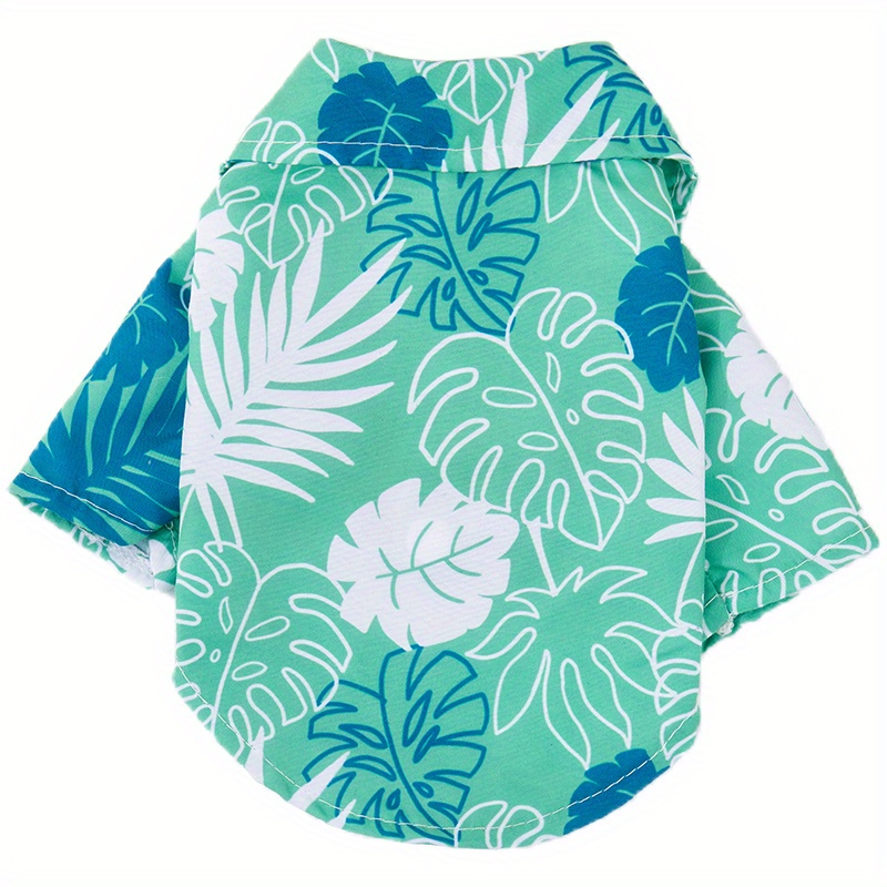 Hawaiian Beach Design Pet Shirt – Casual Summer Clothes for Dogss and Cats
