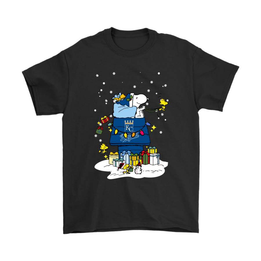 Kansas City Royals Santa Snoopy Brings Christmas To Town Shirts