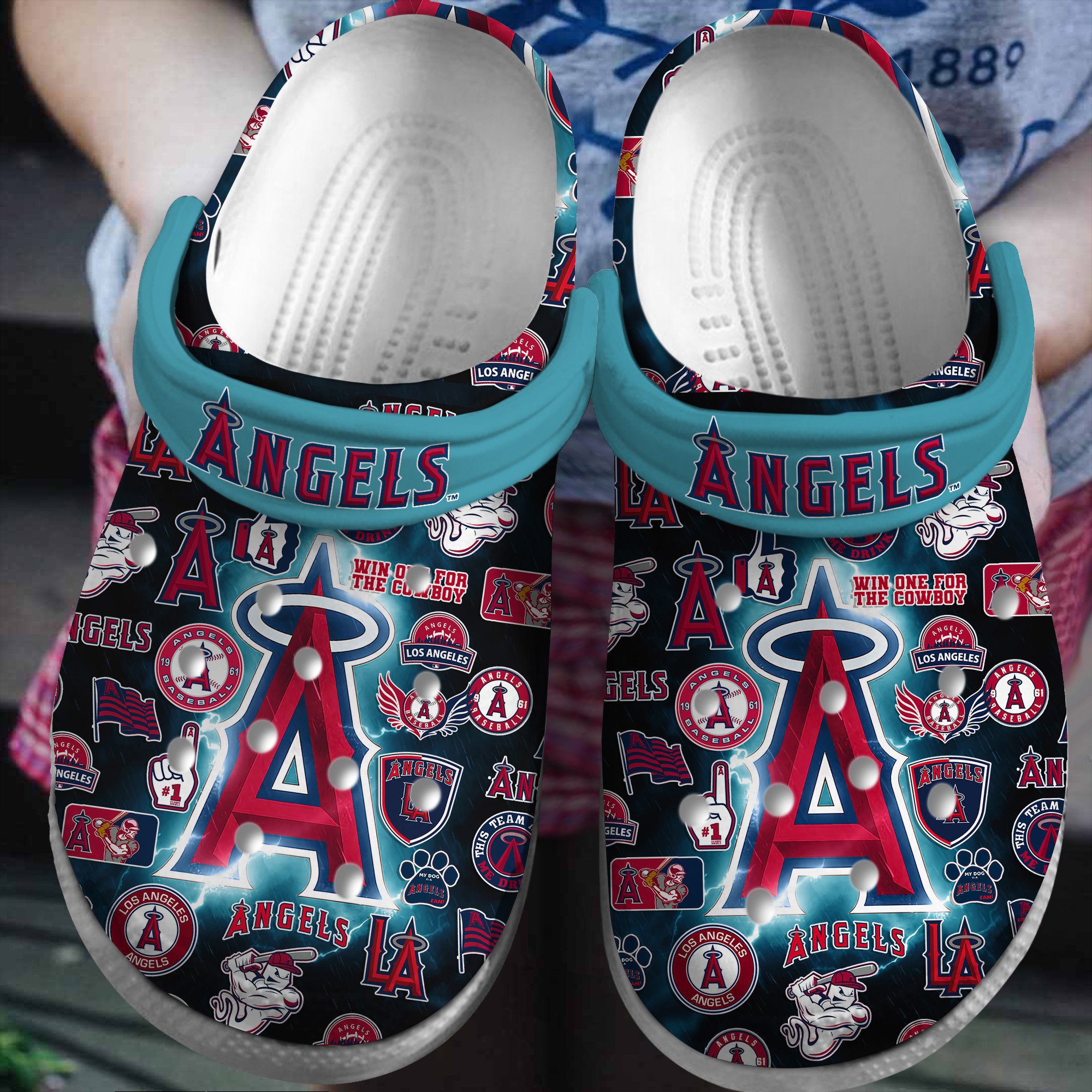 Los Angeles Angels Logo Baseball MLB Cheer Mascot Crocss Classic Clogs Shoes Ver66