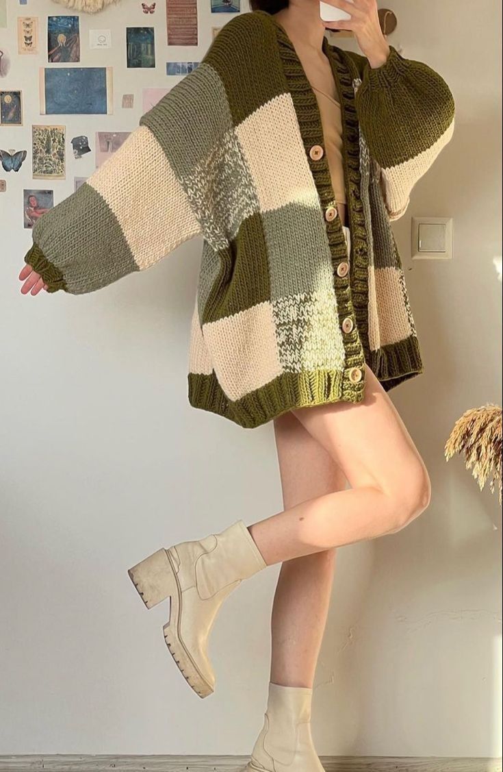 Thinner Patchwork Cardigan, I Feel S …