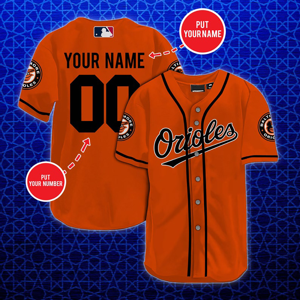 Baltimore Orioles Baseball Shirt, Personalized Baseball Shirt, Orange Baseball Shirt, Gift For Fans