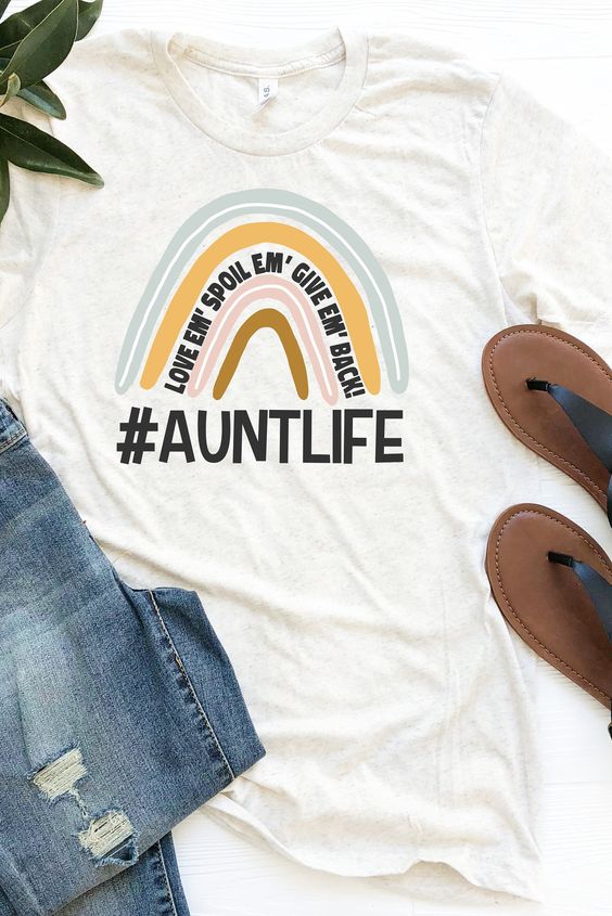 Auntie Shirt, Rainbow Shirt, Aunt Te … fashionstation