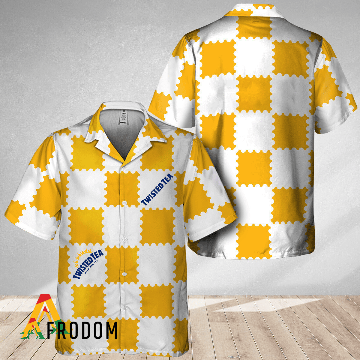 Trendy Gingham Twisted Tea Hawaiian Shirt