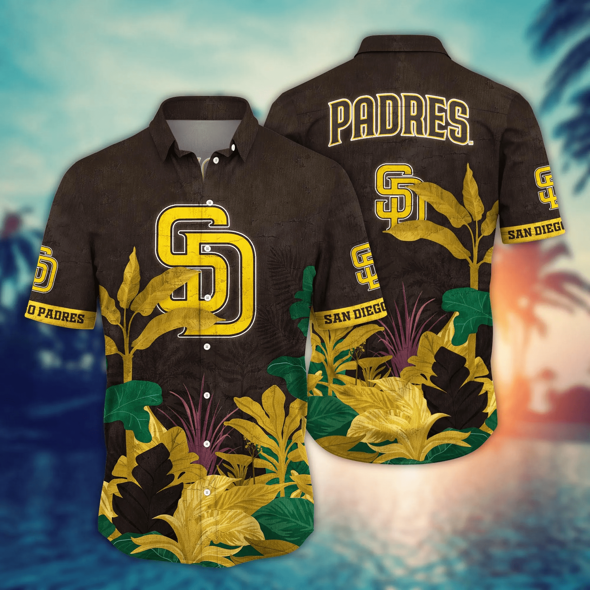 San Diego Padres Mlb Hawaiian Shirt Sprinklers Aloha Shirt