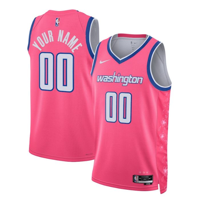 Washington Wizards Unisex 2023 Swingman Custom Pro Official Jersey – City Edition – Pink