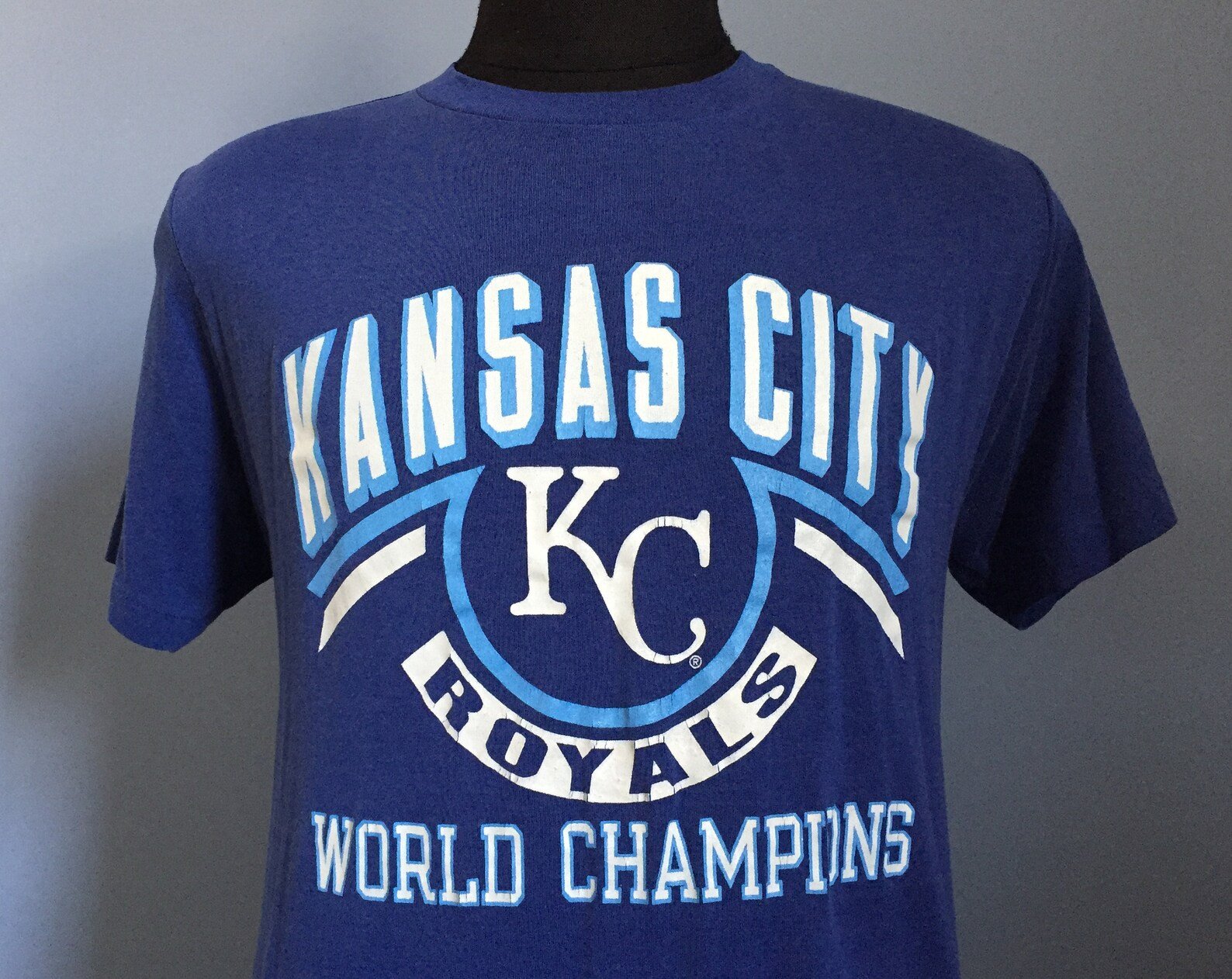 80S Vintage Kansas City Royals World Champions 1985 Series Baseball T Shirt