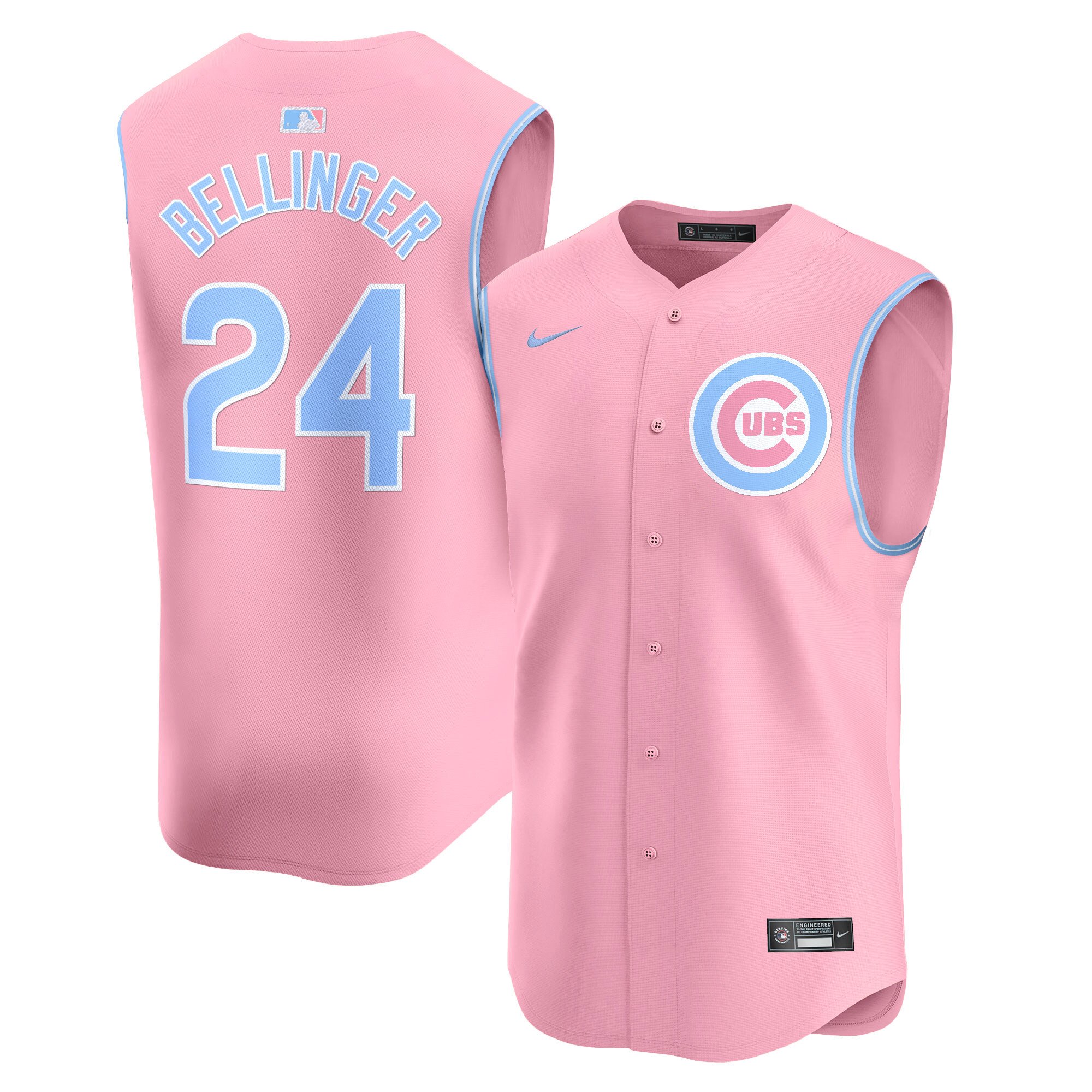 Unisex Chicago Cubs Bubblegum Pink Vapor Premier Sleeveless Jersey – All Stitched