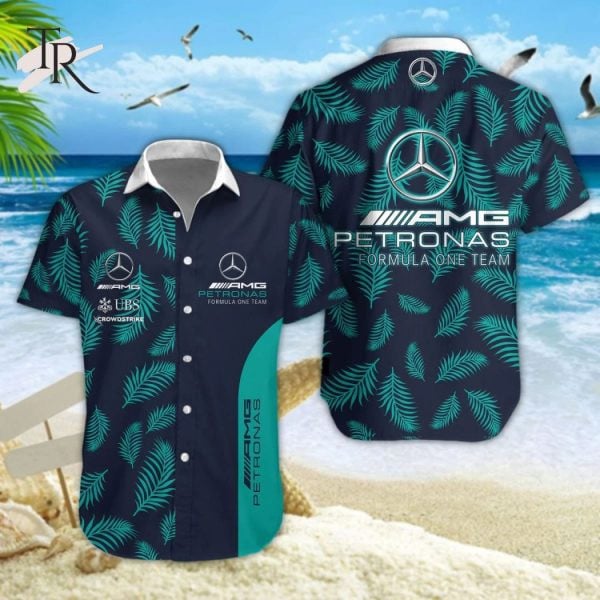 Mercedes-Amg Petronas F Team Aloha Pattern 3D Hawaiian Shirt