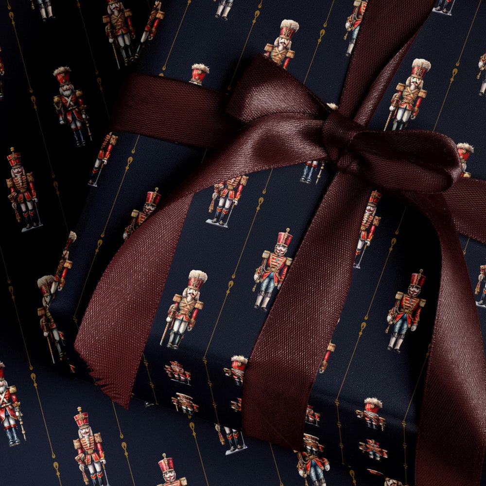 Nutcracker Wrapping Paper Holiday Gift Wrap Nutcracker Gift Wrap Elegant Christmas Gift Wrap Christmas Wrapping Paper Seasonal Gift Wrap Made For Fans, Worn By You