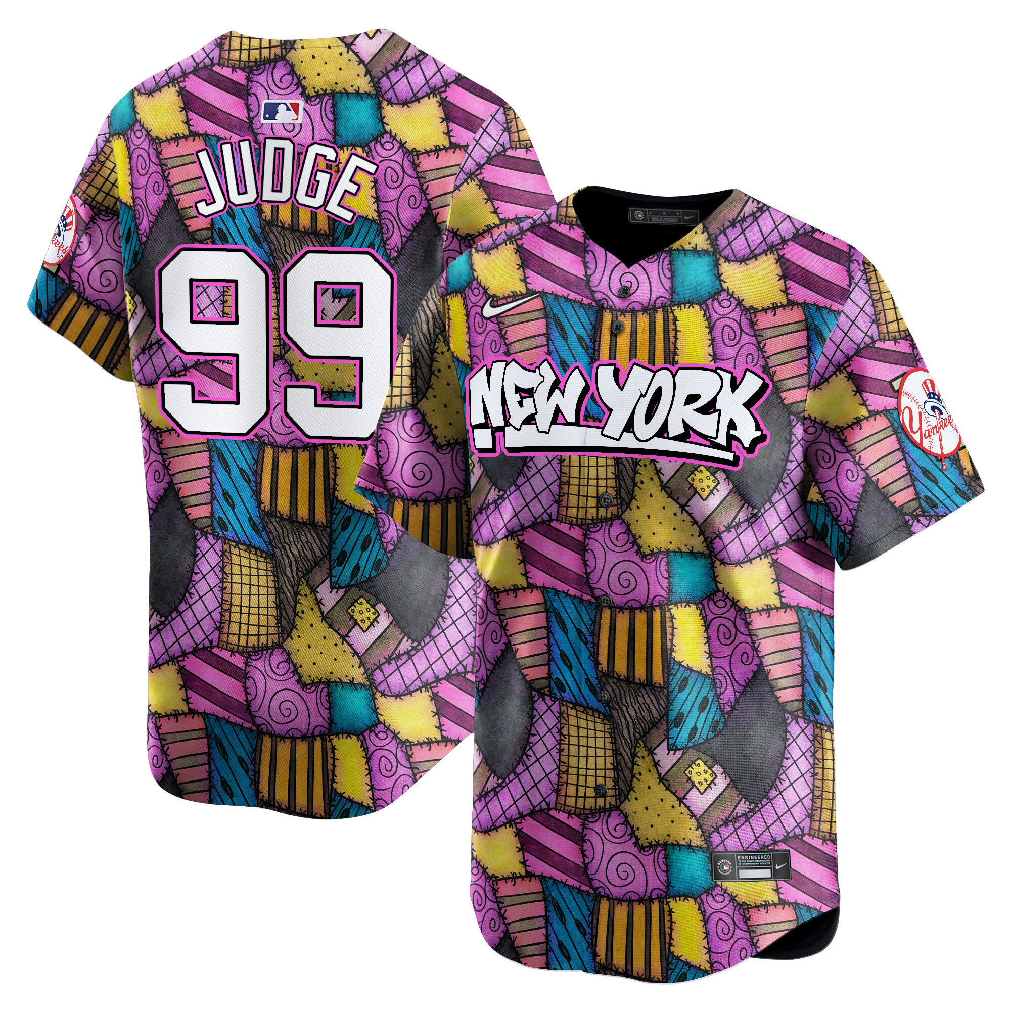 Yankees Patchwork Scraps Style Vapor Premier Limited Jersey – Printed