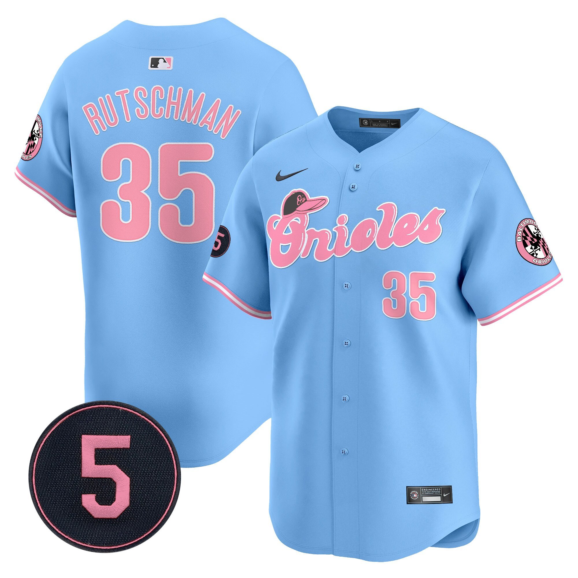 Unisex Baltimore Orioles Pastel Style Robinson Patch Vapor Premier Limited Jersey – All Stitched