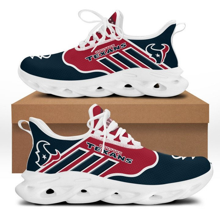 Houston Texans Blue Red 3D Max Soul Sneaker Shoes MS7883