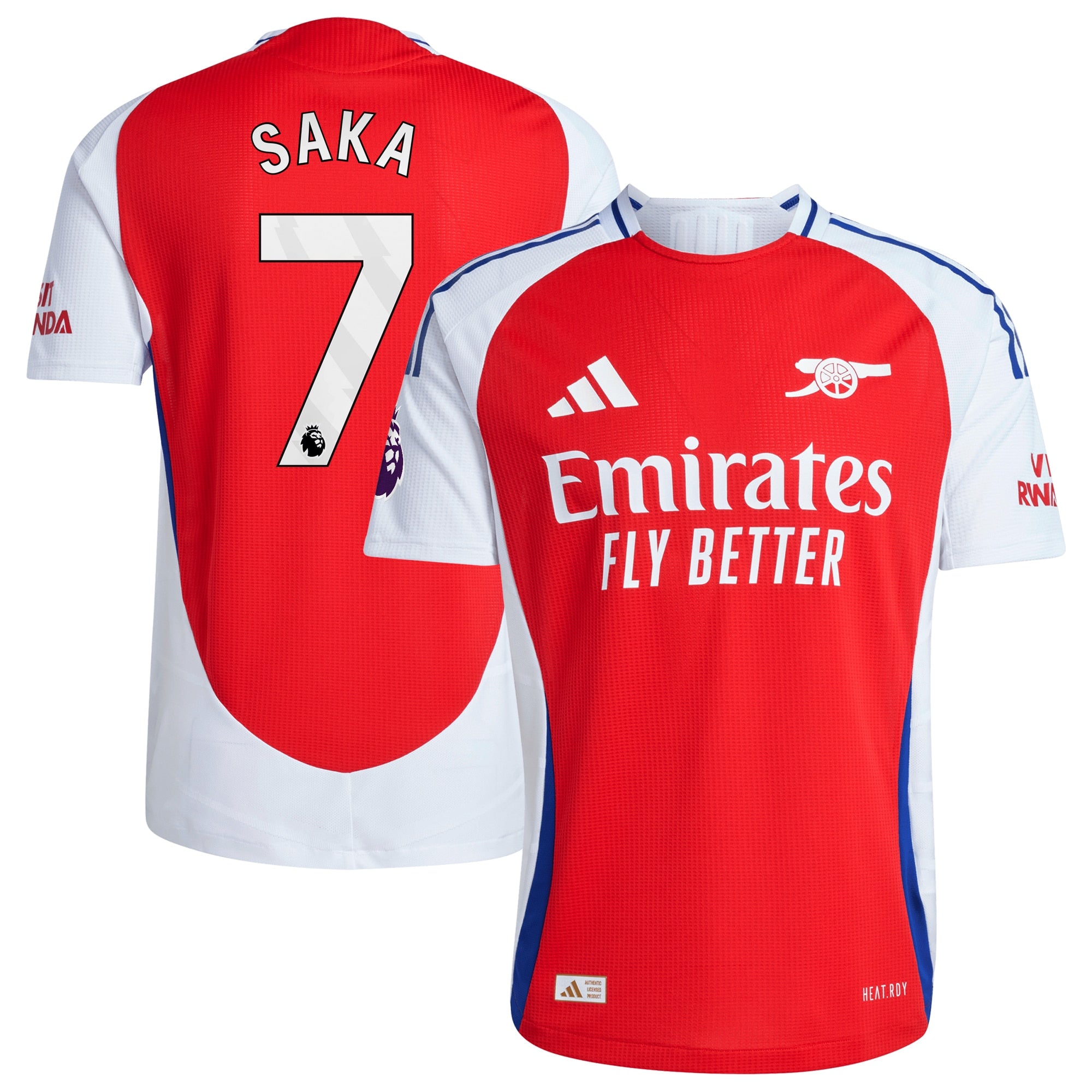 Bukayo Saka Arsenal Adidas 2024/25 Home Player Jersey – Red