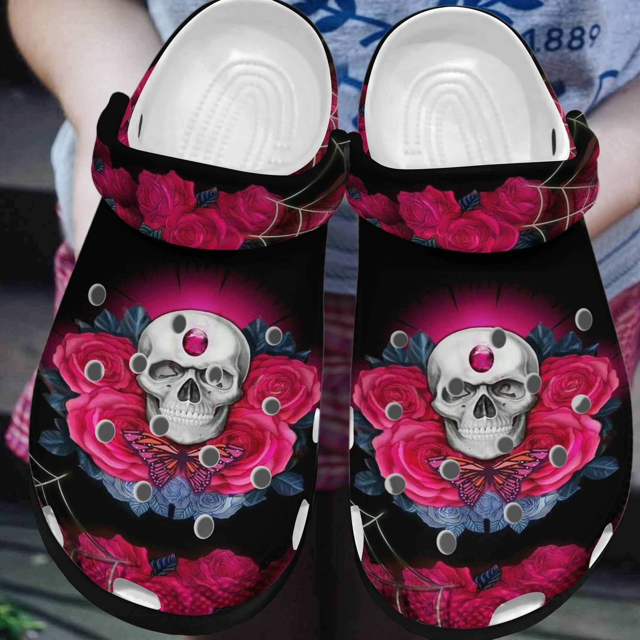 Roses Skullcap Butterfly Cool Shoes  &hellip;