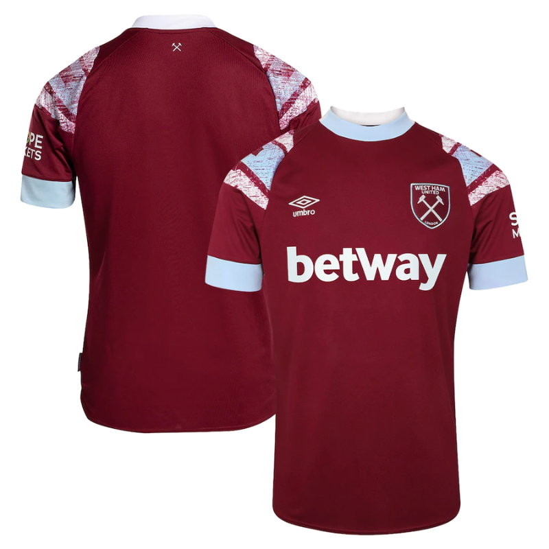 West Ham United Home Shirt   2023 Custom Unisex Jersey