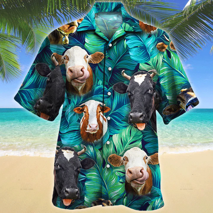 Cow Lovers Gift Hawaiian Shirt, Cow Aloha Shirt For Men, Hawaii Shirt Women