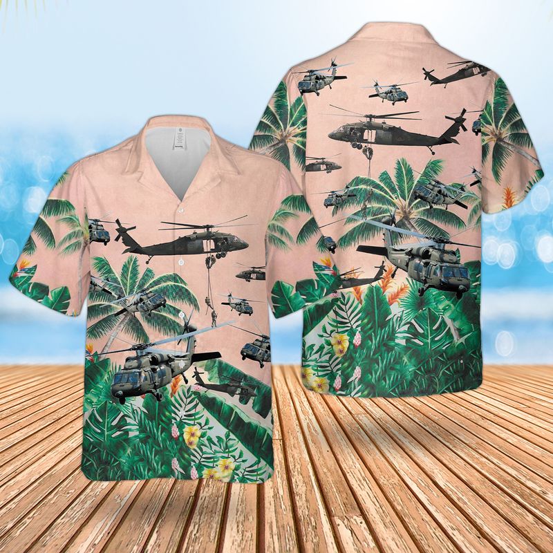 Us Army Sikorsky Uh-60 Black Hawk Hawaiian Shirt