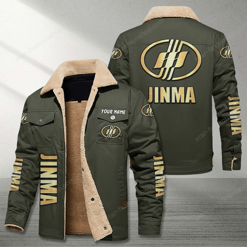 Jinma Green Custom Name Stand Collar Jacket