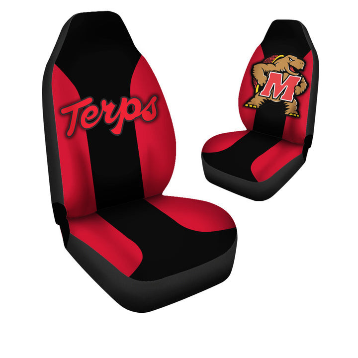 Maryland Terrapins Red Black Car Seat Cover Set CSC6723