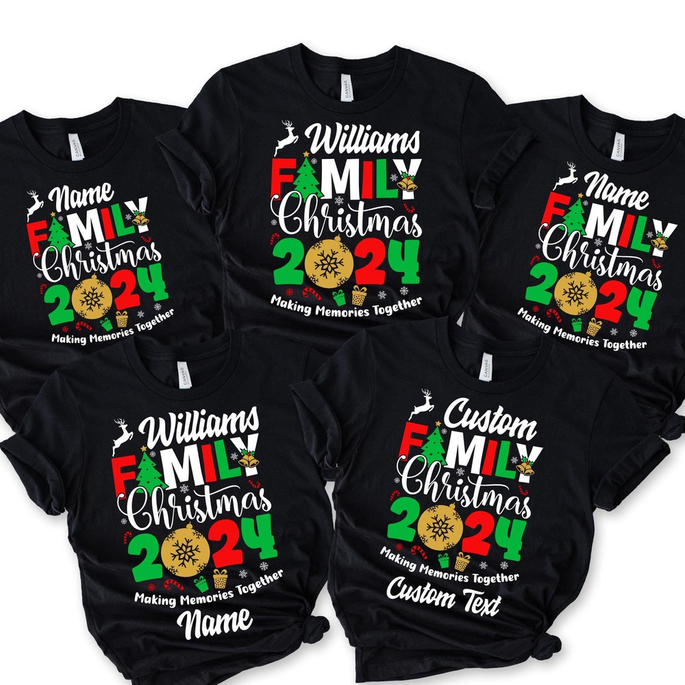 Personalized Family Christmas T-Shirts, Christmas Shirt, Family Christmas Matching Shirt, Personalized Holiday Shirt For The Whole Family Your Look, Your Rules