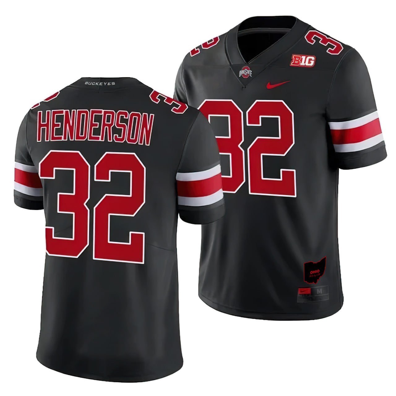 Treveyon Henderson Ohio State Buckeyes Black Jersey – All Stitched