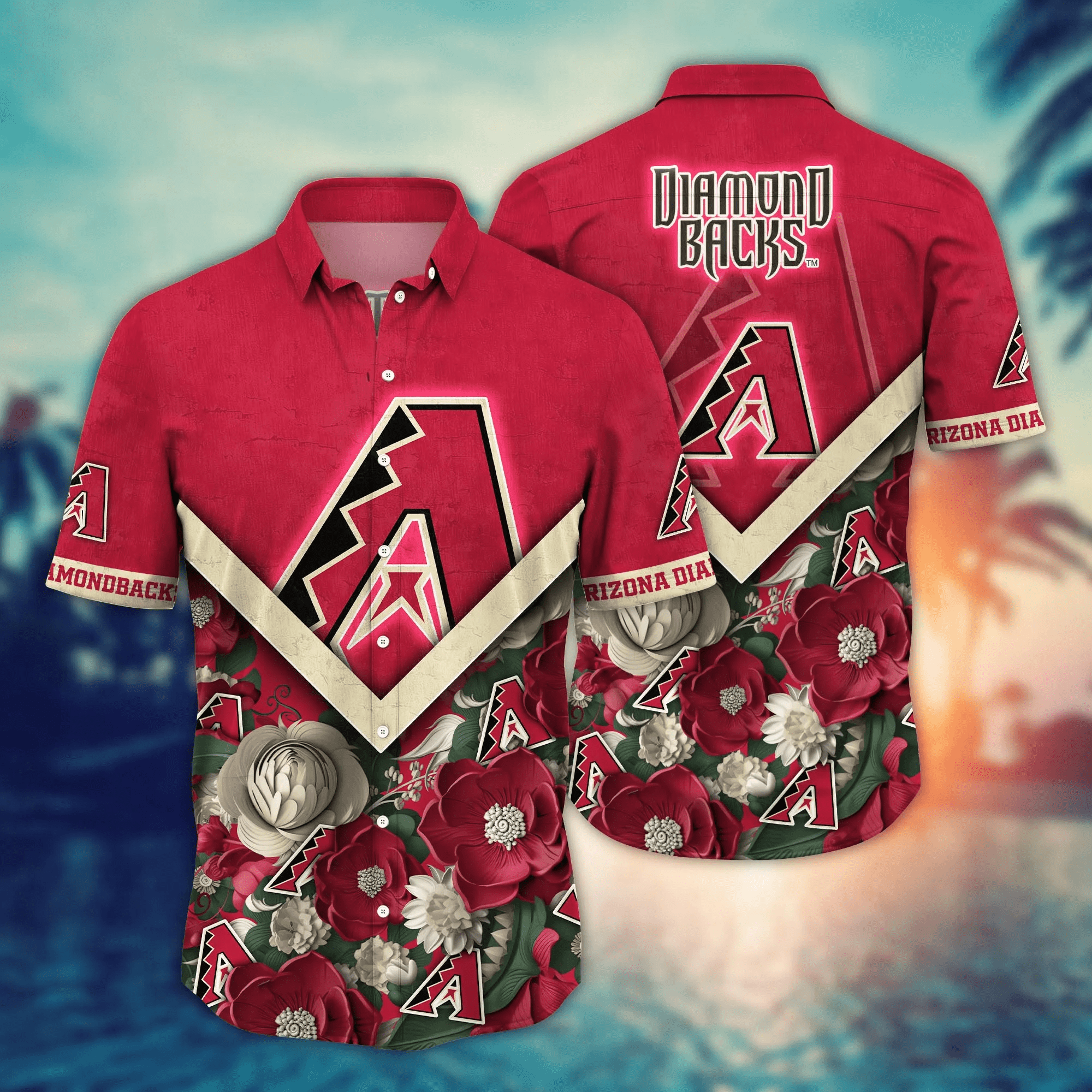 Arizona Diamondbacks Mlb Hawaiian Shirt Custom Warm Breezes Aloha Shirt