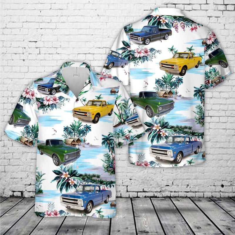 Chevrolet C  And Tropical Pattern 3D Hawaiian Shirt