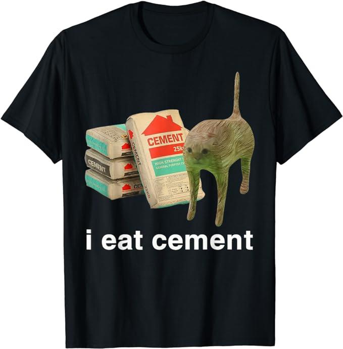 I Eat Cement Cursed Cat Funny Oddly  &hellip;