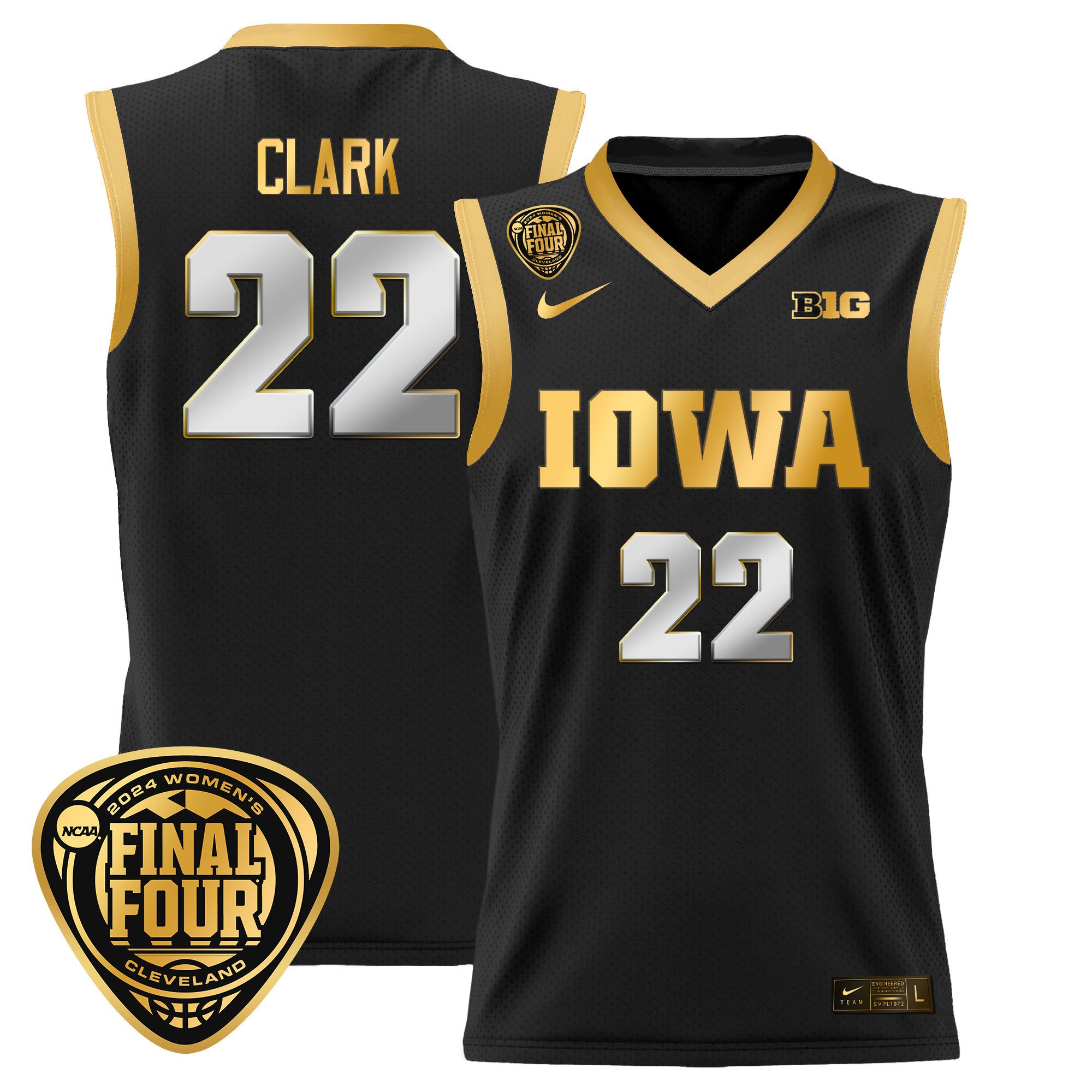 Women’S Size – Iowa Hawkeyes 2024 Final Four Basketball Jersey – All Stitched