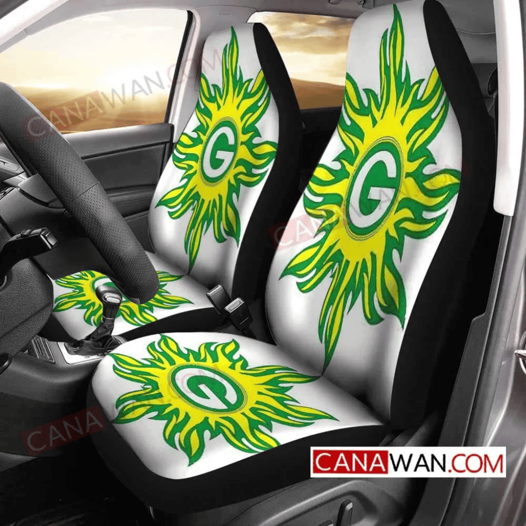 Green Bay Packers Logo Print Pattern Car Seat Cover CSC3760