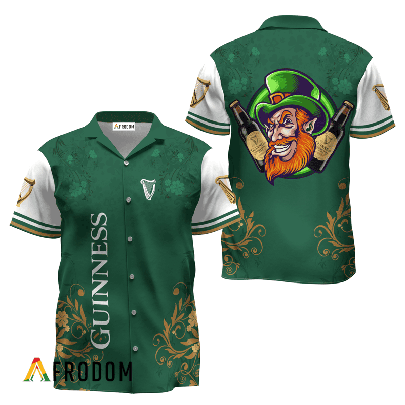Guinness Beer St. Patrick’S Day Leprechaun Hawaiian Shirt