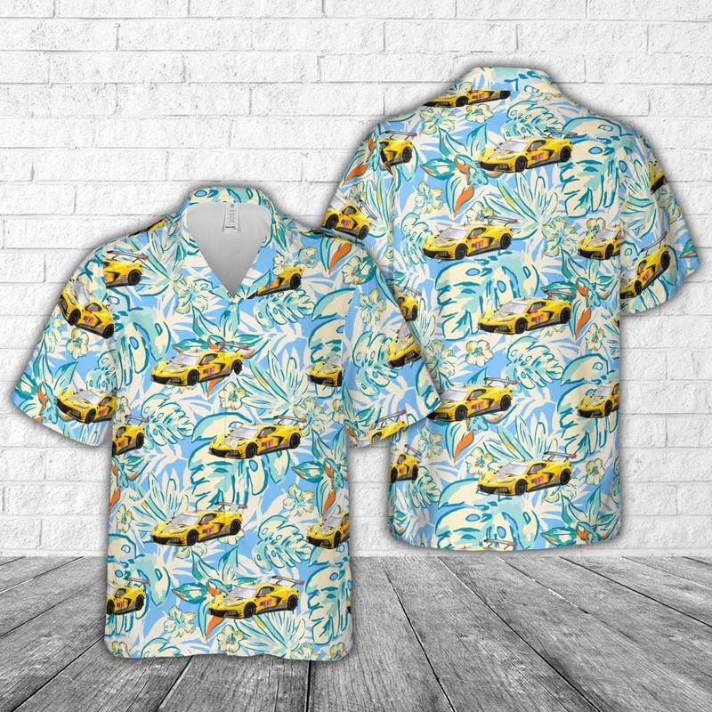 Chevrolet Corvette C.R No. Corvette And Tropical Logo 3D Hawaiian Shirt