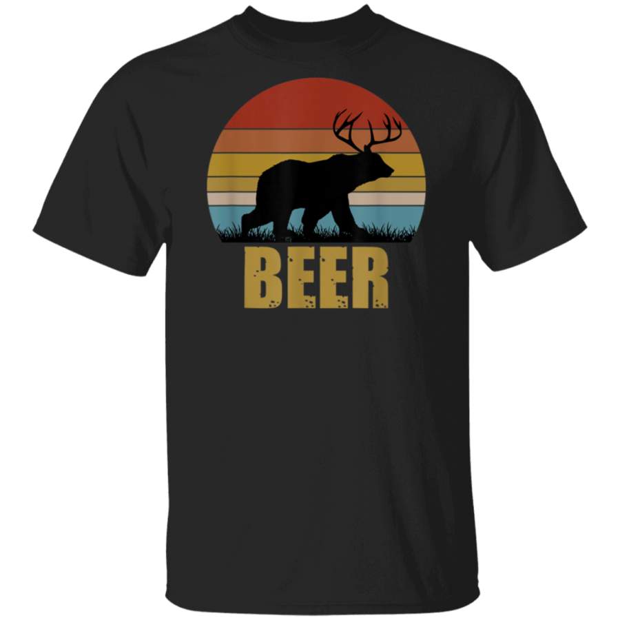 Deer Bear Beer Vintage T shirt