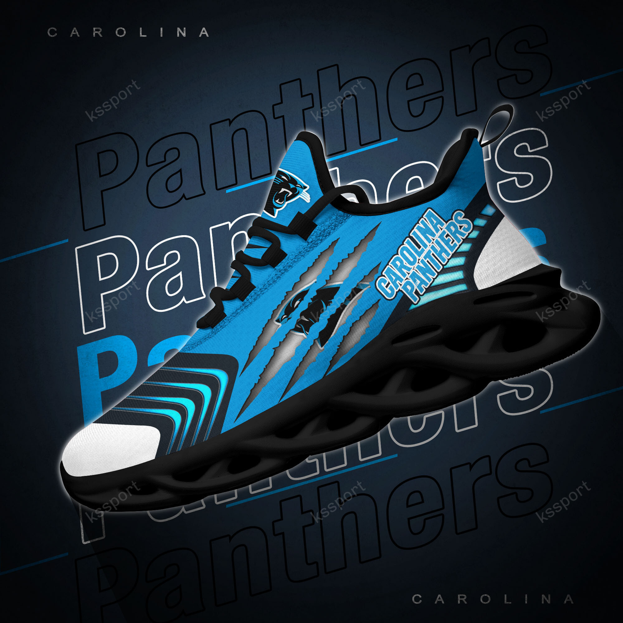 Carolina Panthers Clunky Sneaker Max Soul Shoes MS5065