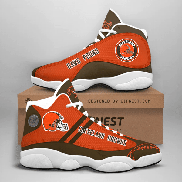 Cleveland Browns Dawg Pound Form Air Jordan 13 Shoes Sneakers Fan Gift JD13 V229