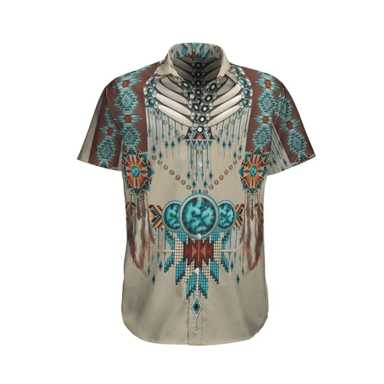 Native American Hawaiian Shirts, Fantasy Native America Watercolor Design Hawaiian Shirt