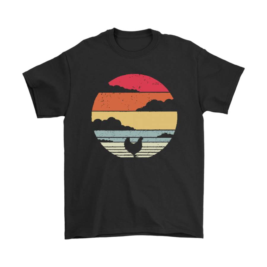 Chicken In The Sunset Vintage Animal Shirts