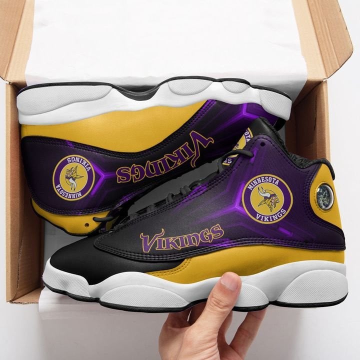 Minnesota Vikings American Football Team Cool Air Jordan 13 Shoes JD13 V2772