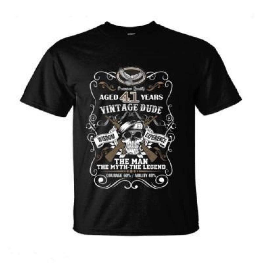 AGR Aged 41 Years Vintage Dude Wisdom Experience The Man The Myth The Legend Courage 60% Ability 40% – Ultra-Cotton T-Shirt