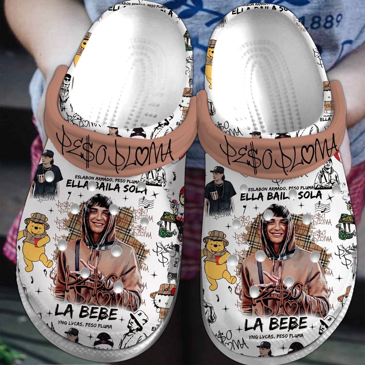 Personalized Clogs –  Peso Pluma Music Crocs Crocband Clogs Shoes Comfortable For Men Women and Kids