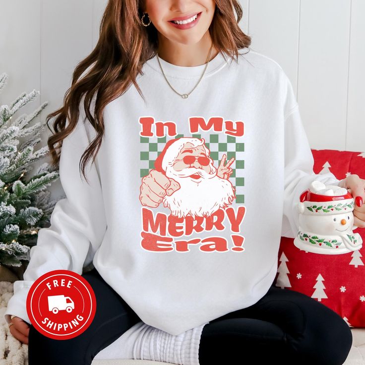 Cool Santa In My Merry Era Crewneck  &hellip;