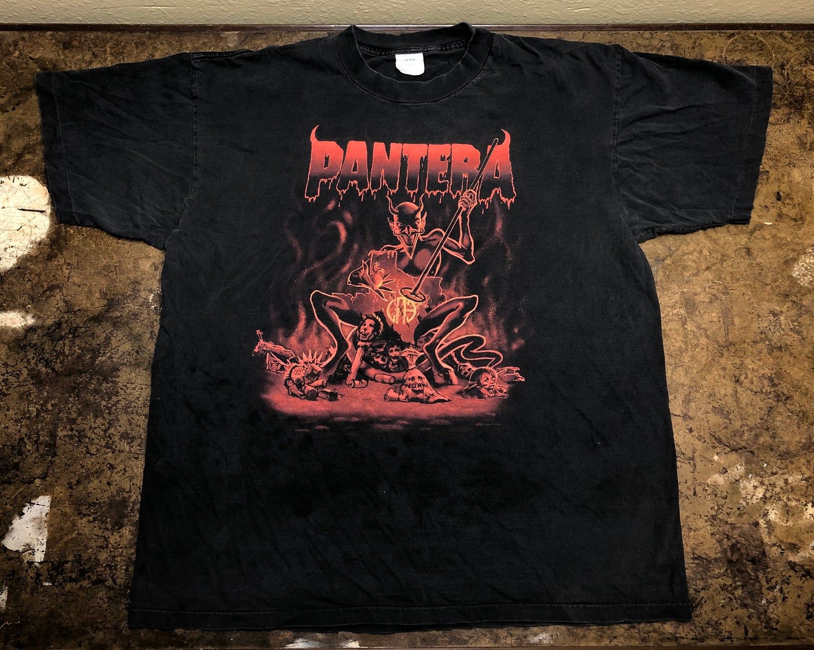 Pantera Tshirt Vintage I Got My Ass Branded 90S Shirt Band Winterland Tag Heavy Metal Black Satan Hell Demonic Single Stitch Rare