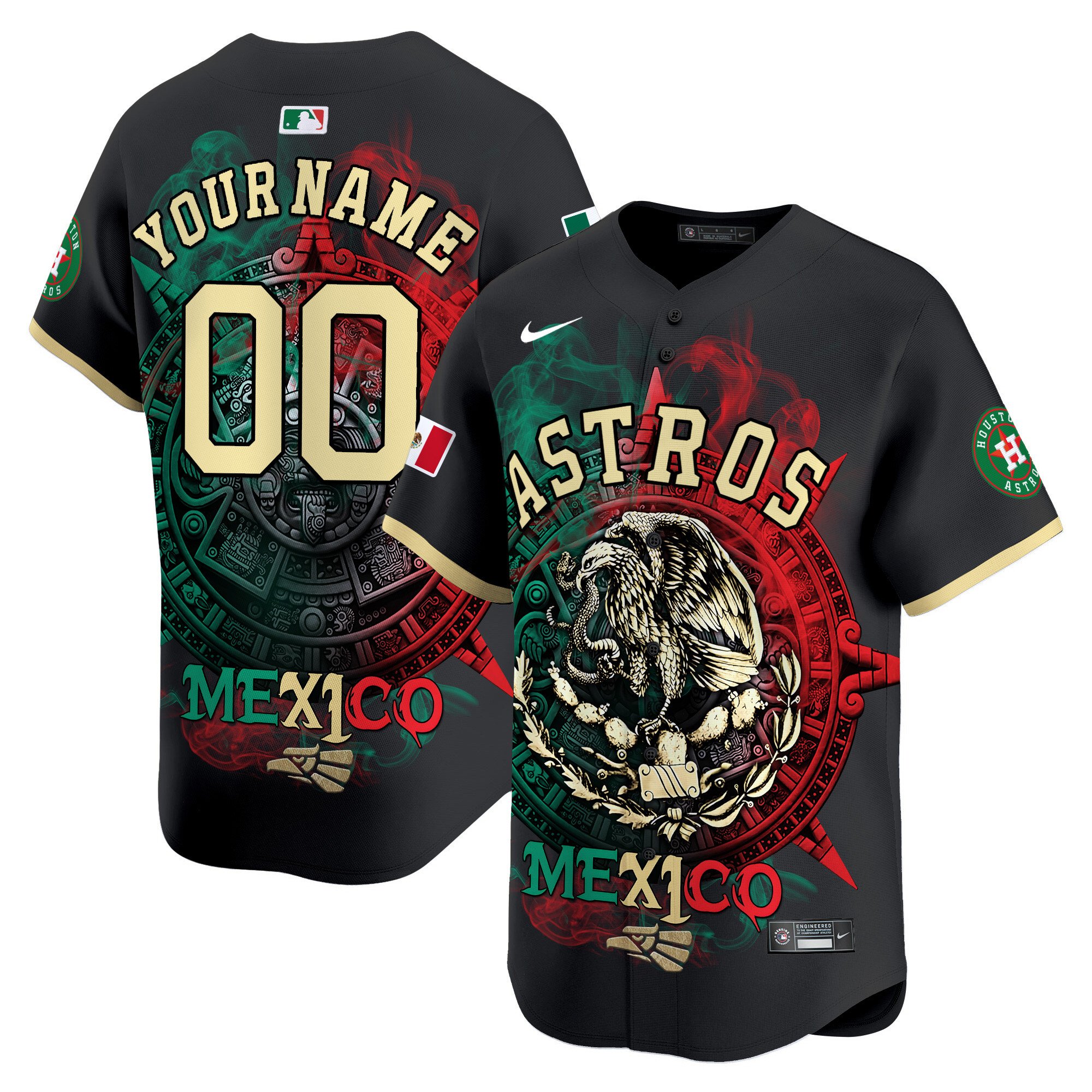 Astros Aztec Hecho En Mexico Vapor Premier Limited Custom Jersey – Printed