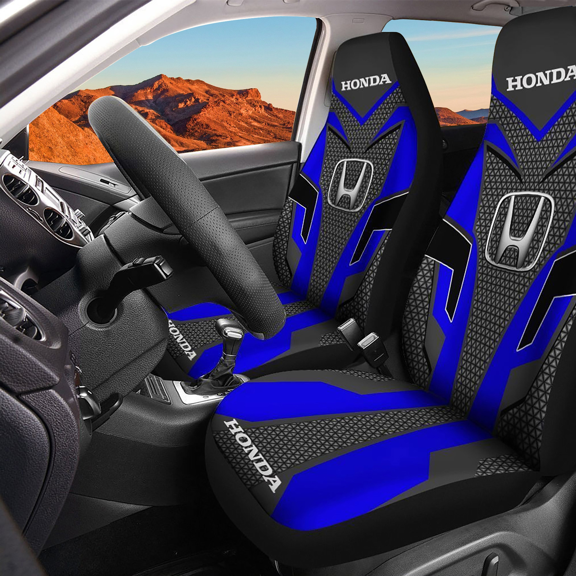 Honda Logo Car Seat Cover Set CSC6670