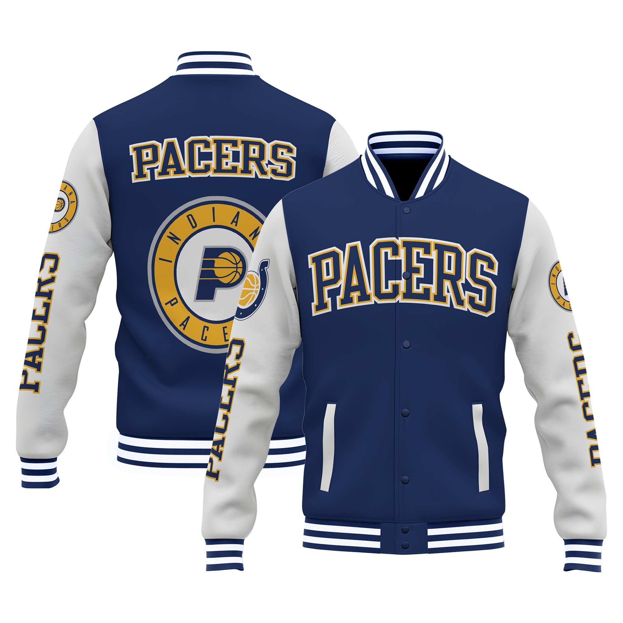 Indiana Pacers Special Design 3D Unisex Varsity Jacket Ver 02